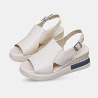 Sandale Femme Chic et Confortable avec Lanière sur le Talon, sandales blanches pour femme
