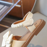 Sandale Fille avec Noeud Papillon Mignon et Perles