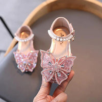 Sandale Fille avec un Papillon et des Perles