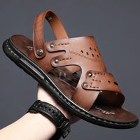 Sandale Homme Confortable et Souple en Simili Cuir