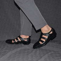 Sandale Homme en Cuir de Style Chaussure