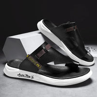 Sandale Homme Noire et Blanche de Style Décontracté
