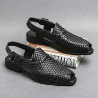 Sandale Homme à Talon de Style Crocodile