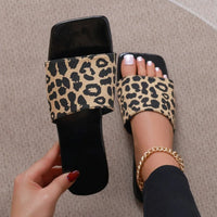 Sandale Leopard Élégante Style Tong