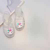 Sandale Méduse Bébé Brillante avec Licorne