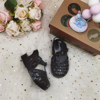 Sandale Méduse Bébé avec Fermeture à Boucle Noire