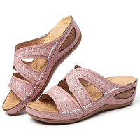 Sandale Orthopédique Femme Compensée Style Vintage