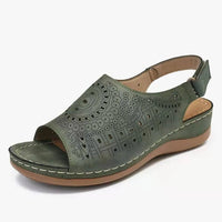 Sandale Orthopédique Femme Semi-Ouverte avec Motifs