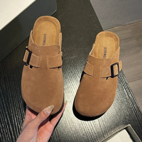 Sandale Sabot Femme en Daim Style Plateforme