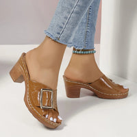 Sandale Sabot Femme avec Lanière en Simili Cuir