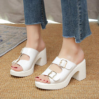 Sandale Sabot Femme Ouverte avec Talon