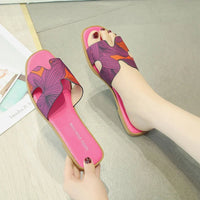 Sandale Style Tong à Design Floral