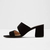 Sandale Talon Femme 5 cm Noire et Ouverte