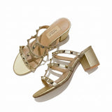 Sandales À Talons Avec Brides Cloutées Élégantes