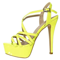 Sandales À Talons Hauts Plateforme Avec Brides Cheville