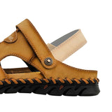 Sandales Confort Homme En Cuir Avec Maintien Arrière