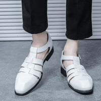 Sandales En Cuir À Bout Fermé pour Homme