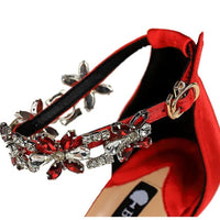 Sandales À Talons Aiguilles Avec Strass Brillants Élégants