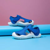 Sandale Enfant Bleue À Bout Fermé Souple Et Antidérapante