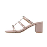 Sandales À Talons Avec Brides Cloutées Élégantes