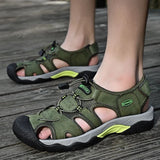 Sandales En Cuir Homme Avec Protection Avant Renforcée