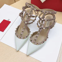 Sandales À Talons Aiguilles Avec Clous Métal Style Punk Chic