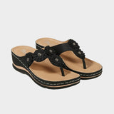 Sandale Tong Femme À Fleurs En Relief Chic Et Légère