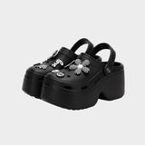 Sandale Plateforme Femme À Décor Fleur Chic