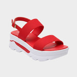 Sandale Compensée Femme Moderne Avec Bride Réglable Et Style Chic