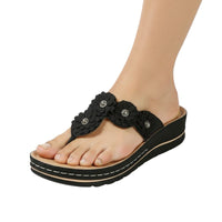 Sandale Tong Femme À Fleurs En Relief Chic Et Légère