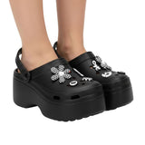 Sandale Plateforme Femme À Décor Fleur Chic