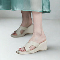 Sandales à Talon Compensé Confort Chic