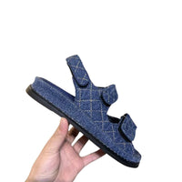 Sandales Style Romain Bleu Avec Scratch