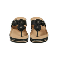 Sandale Tong Femme À Fleurs En Relief Chic Et Légère