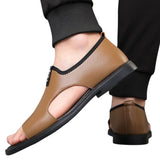 Sandales En Cuir Homme Style Casual Urbain