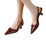 Sandales À Talon Vernies Avec Bout Pointu Élégant