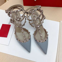 Sandales À Talons Aiguilles Avec Clous Métal Style Punk Chic