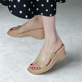 Sandales à Talon Compensé Confort Chic