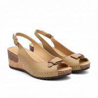 Sandales Femme Compensées Avec Bride Arrière Et Confort