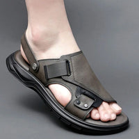 Sandales En Cuir Confortables Avec Maintien Renforcé