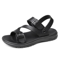 Sandales En Cuir Confortables Avec Semelle Souple Antidérapante