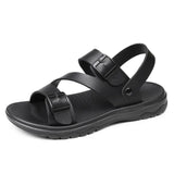 Sandales En Cuir Confortables Avec Semelle Souple Antidérapante