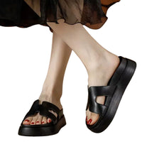 Sandales Plates à Talons Épais Style Urbain