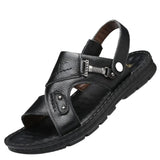 Sandales En Cuir Homme Style Classique Avec Semelle Souple