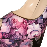 Sandales À Talons Hauts Avec Plateforme Motif Floral Élégant