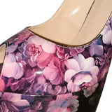 Sandales À Talons Hauts Avec Plateforme Motif Floral Élégant