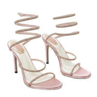 Sandales À Talon Femme Avec Brides Spirales Chic