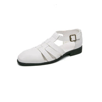 Sandales En Cuir À Bout Fermé pour Homme