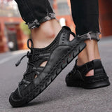 Sandales Homme En Cuir Avec Design Respirant