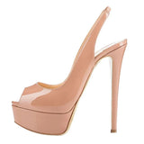 Sandales Femme Plateforme À Talons Fins Design Glamour